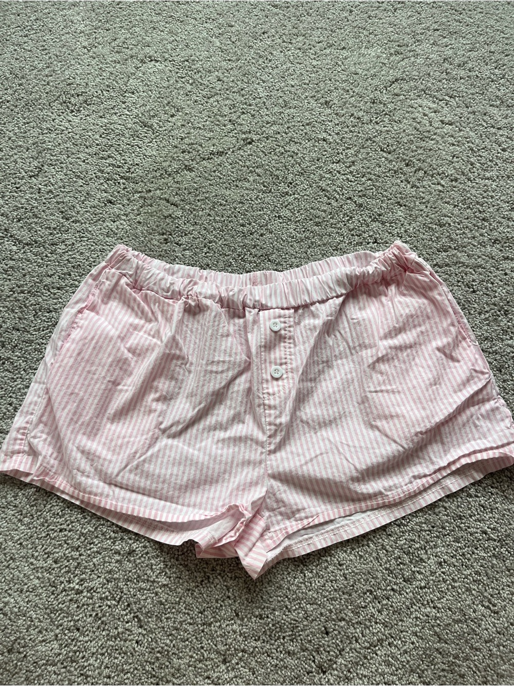 Women's Pink Striped Boxer Shorts